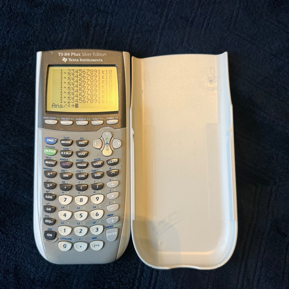 Texas Instruments TI-84 Plus Silver Edition Graphing Calculator Silver White